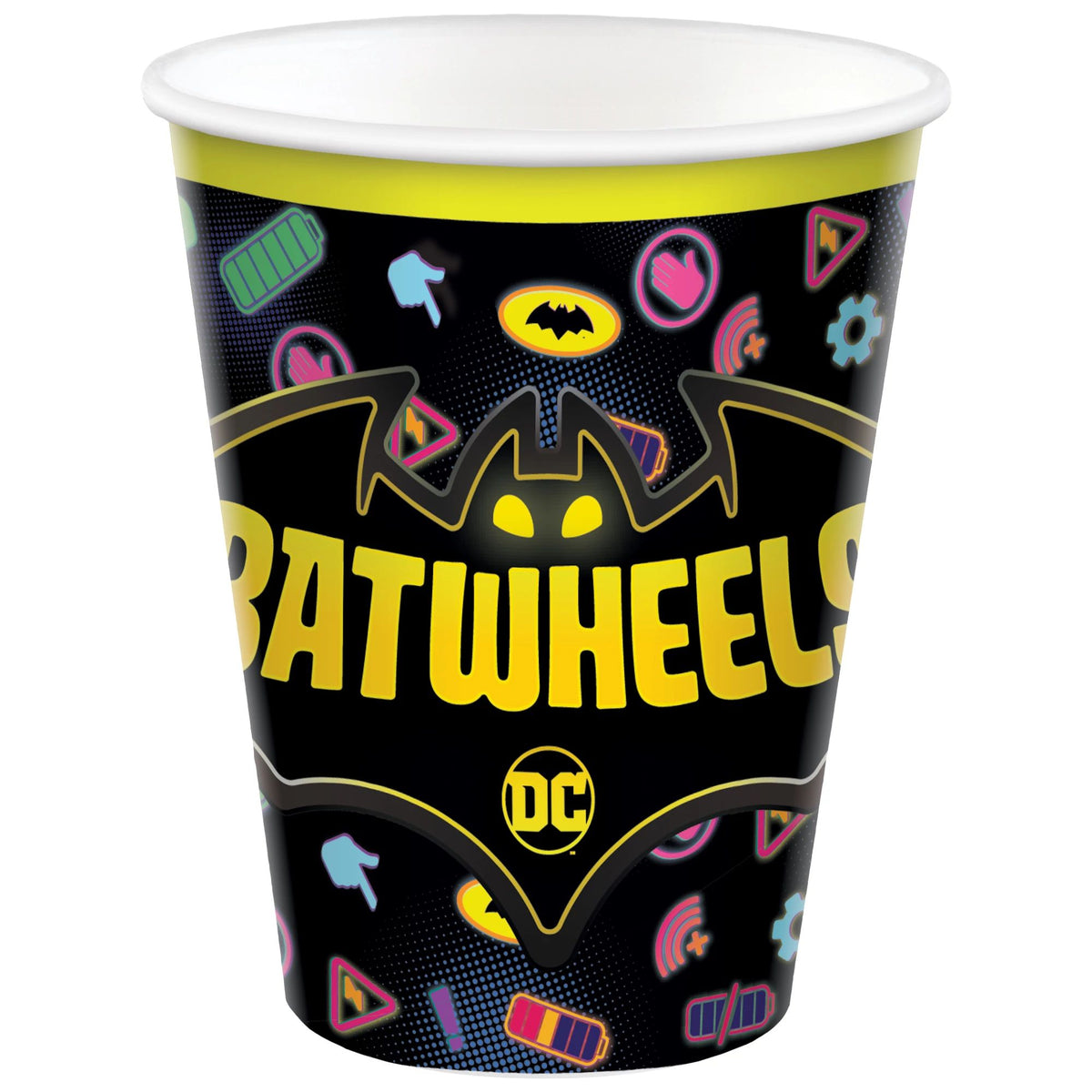 Little Gym - Batwheels 9 oz. Paper Cups - Kids Birthday Party Tableware
