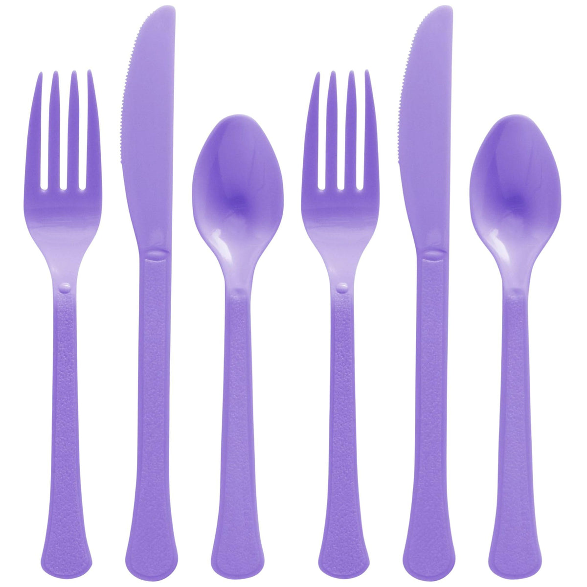 Little Gym - Vibrant Purple Plastic Cutlery Set - Assorted