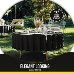 12pack Premium 90" Round Black Table Cover