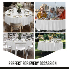 12pack Premium 90" Round White Table Cover
