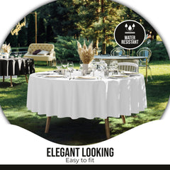 12pack Premium 90" Round White Table Cover