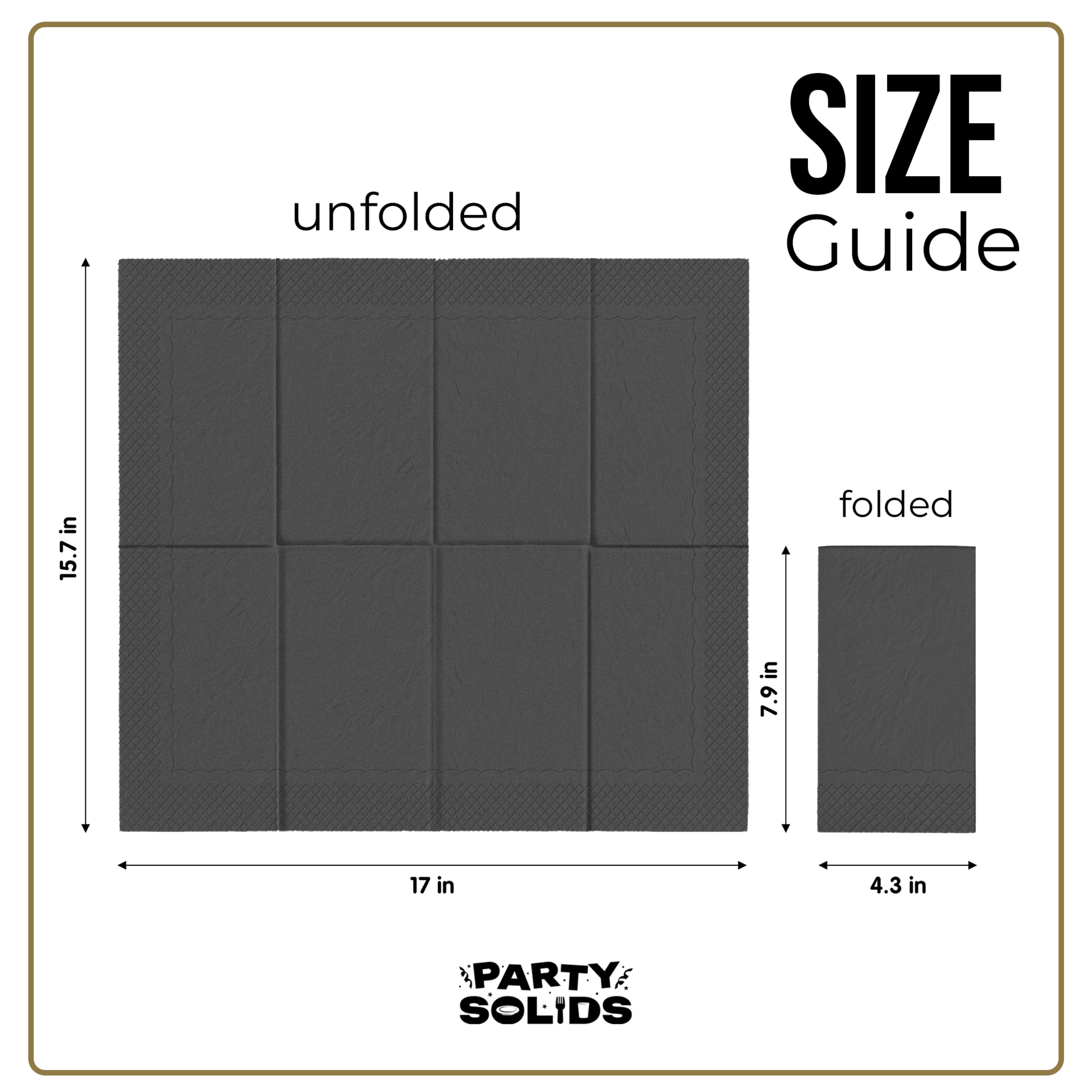 Black Guest Towel Napkins - 40 Ct.