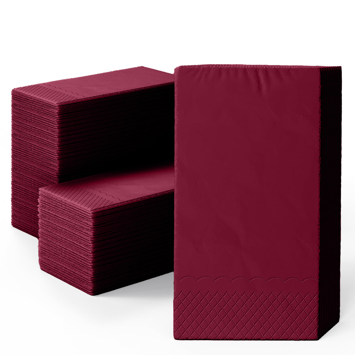 Burgundy Guest Towel Napkins - 40 Ct.