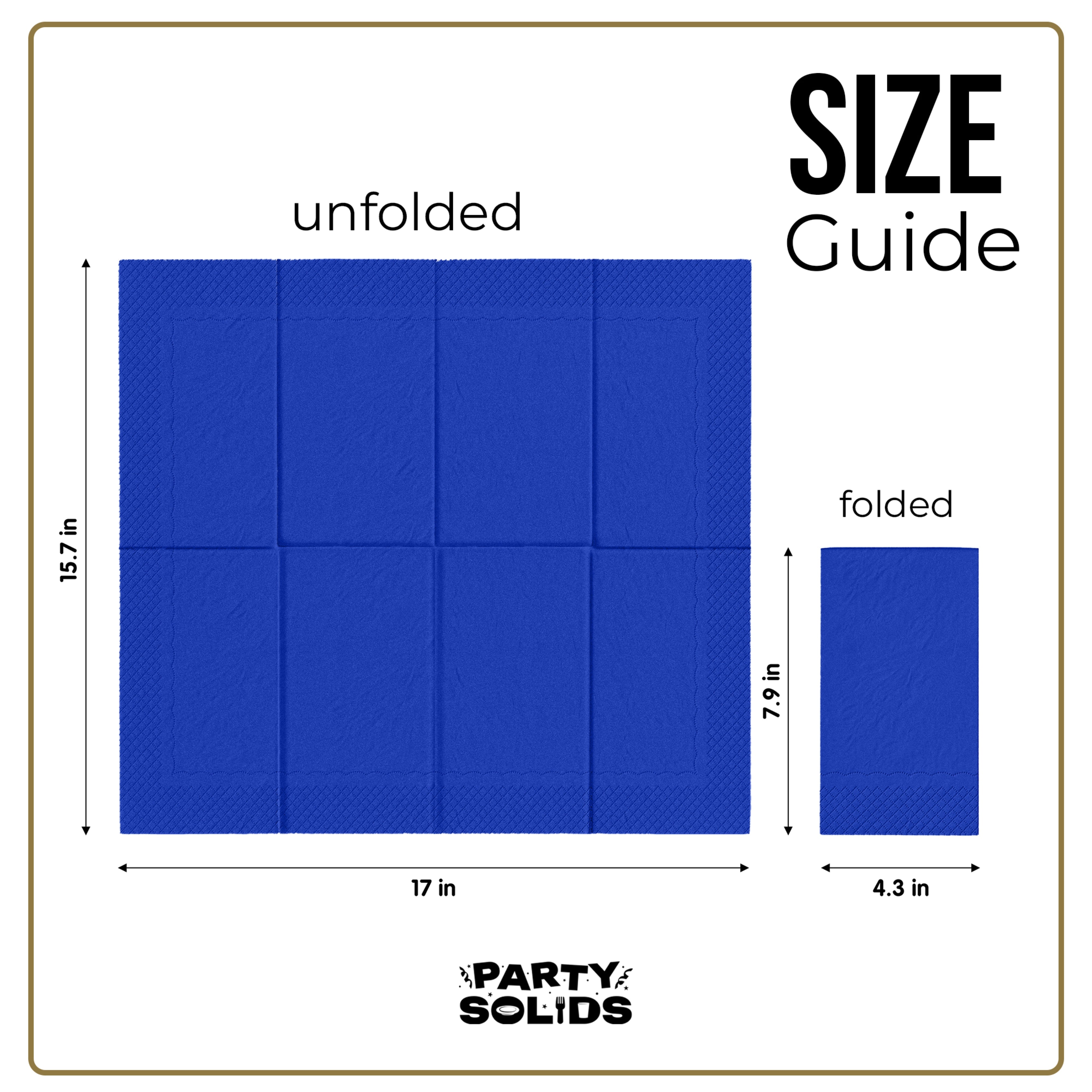 Dark Blue Guest Towel Napkins - 40 Ct.