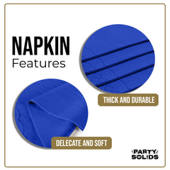 Dark Blue Guest Towel Napkins - 40 Ct.