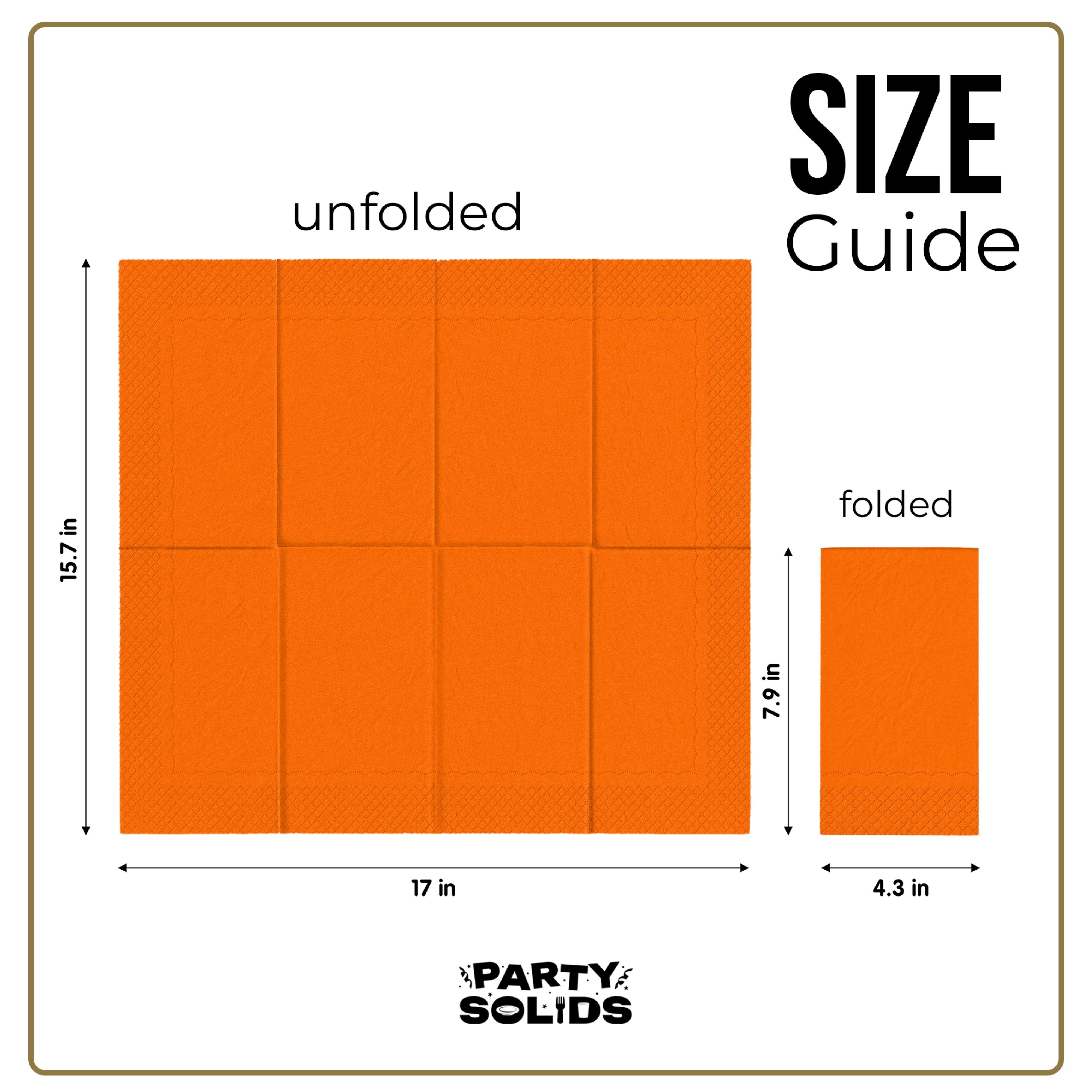 Orange Guest Towel Napkins - 40 Ct.