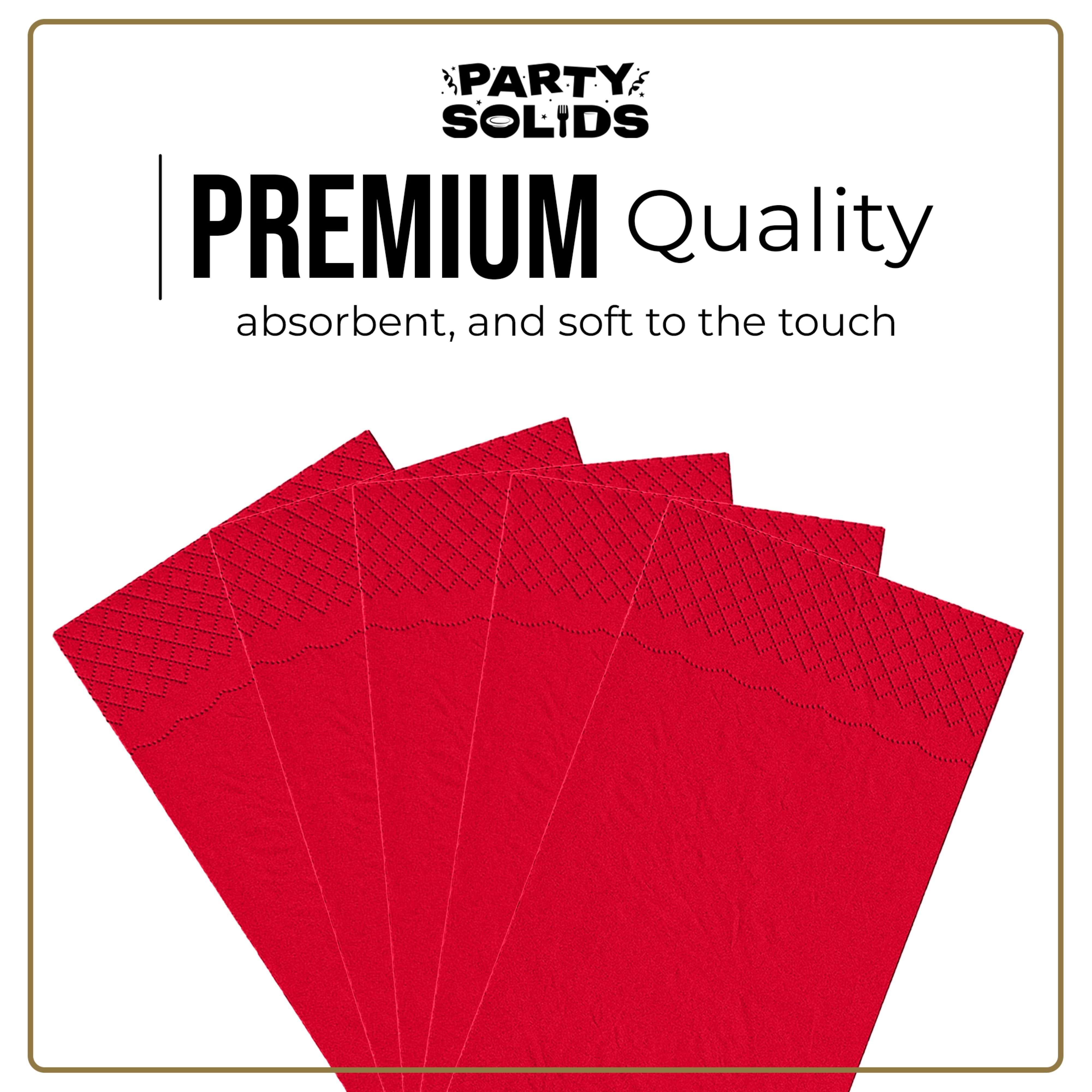 Red Guest Towel Napkins - 40 Ct.