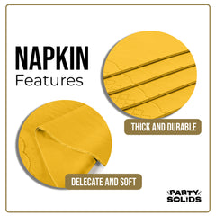 Yellow Guest Towel Napkins - 40 Ct.
