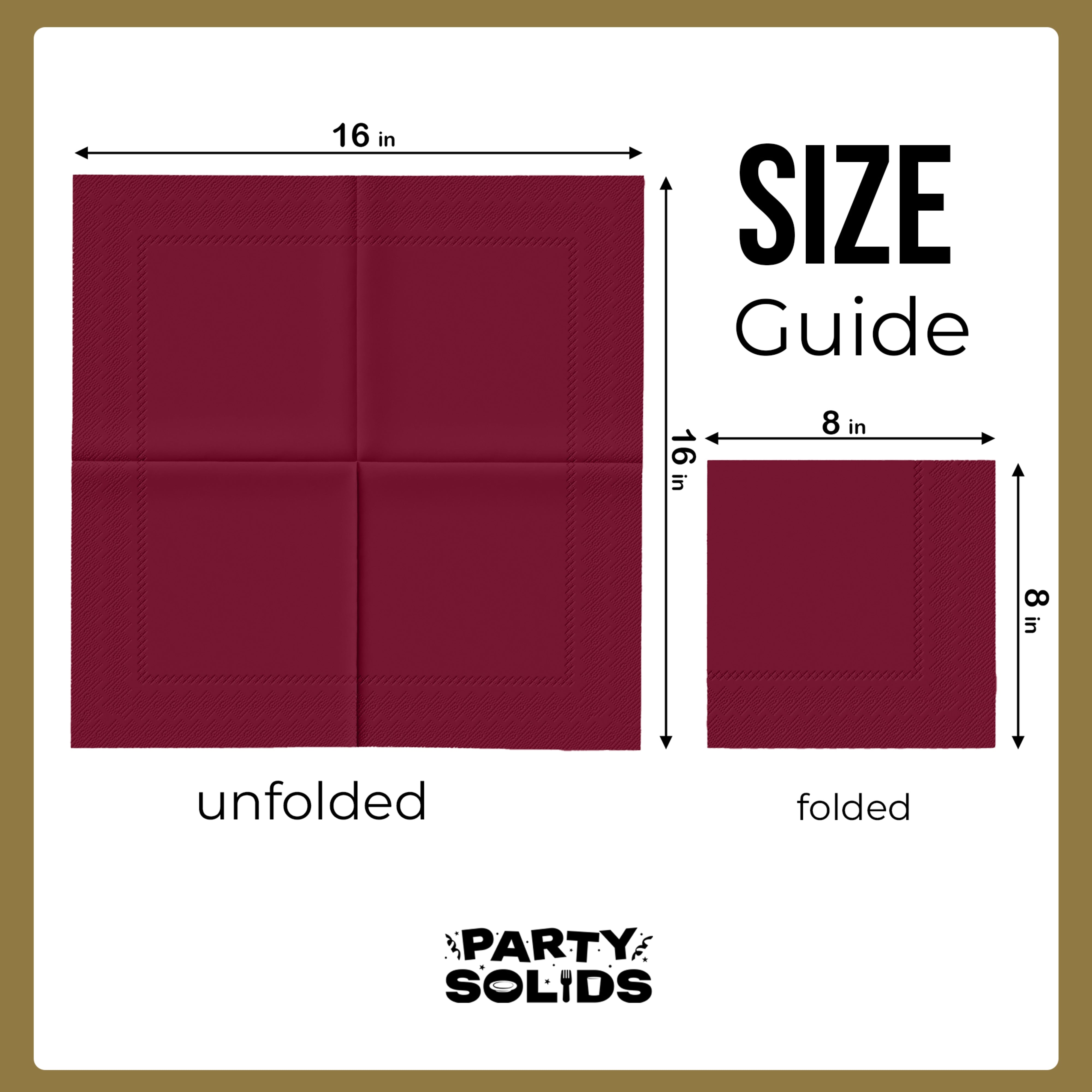 Burgundy Dinner Napkins - 50 Ct.