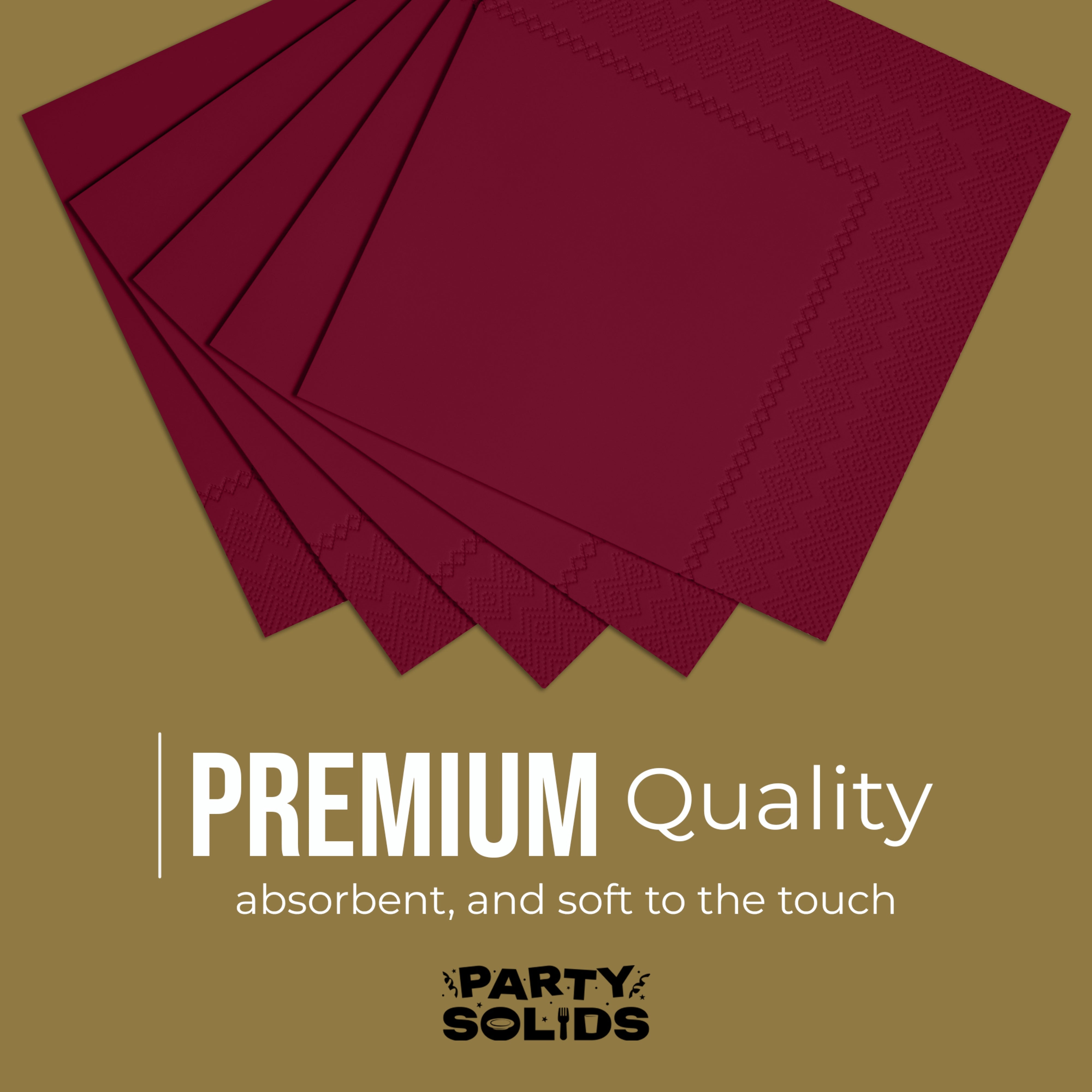 Burgundy Dinner Napkins - 50 Ct.