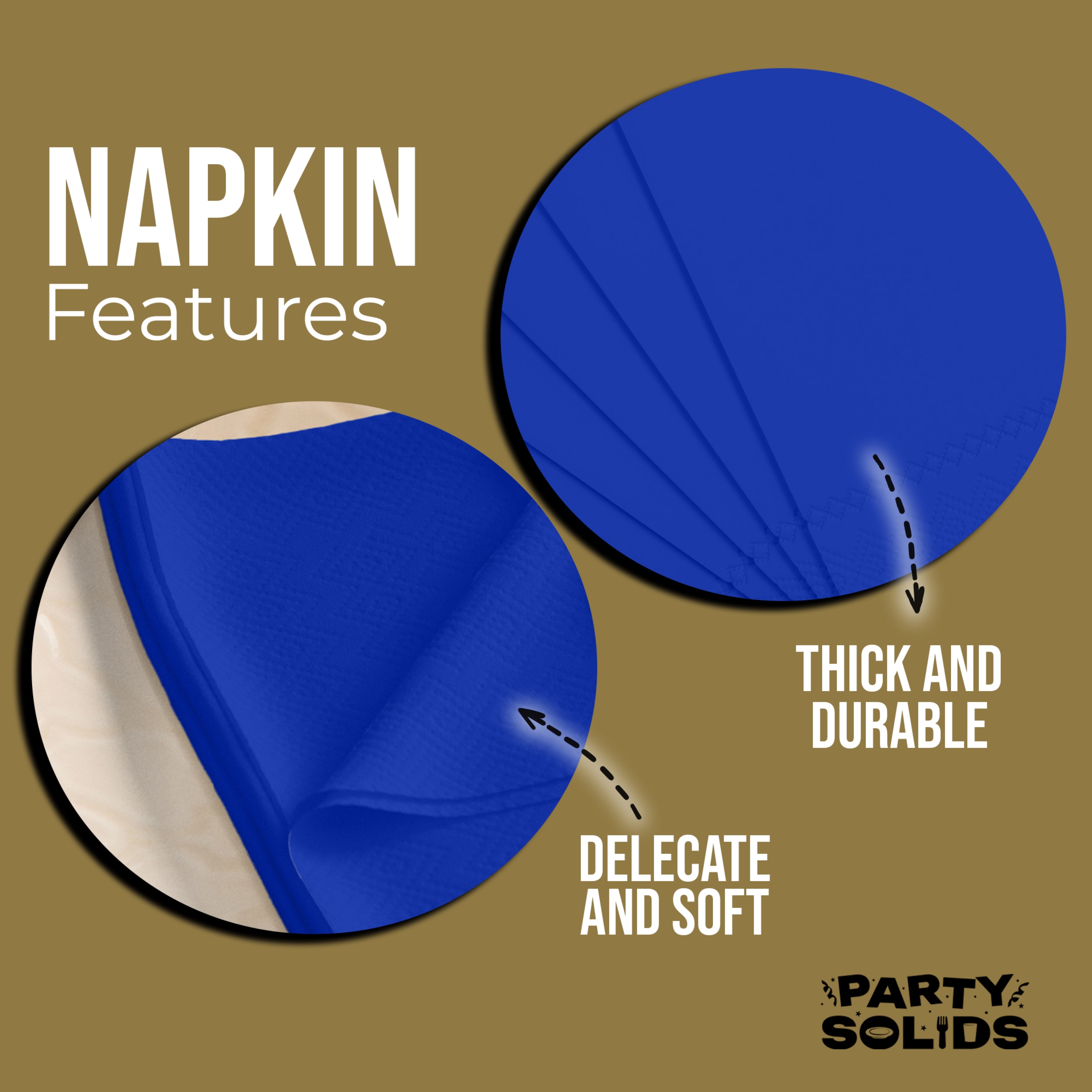 Dark Blue Dinner Napkins - 50 Ct.