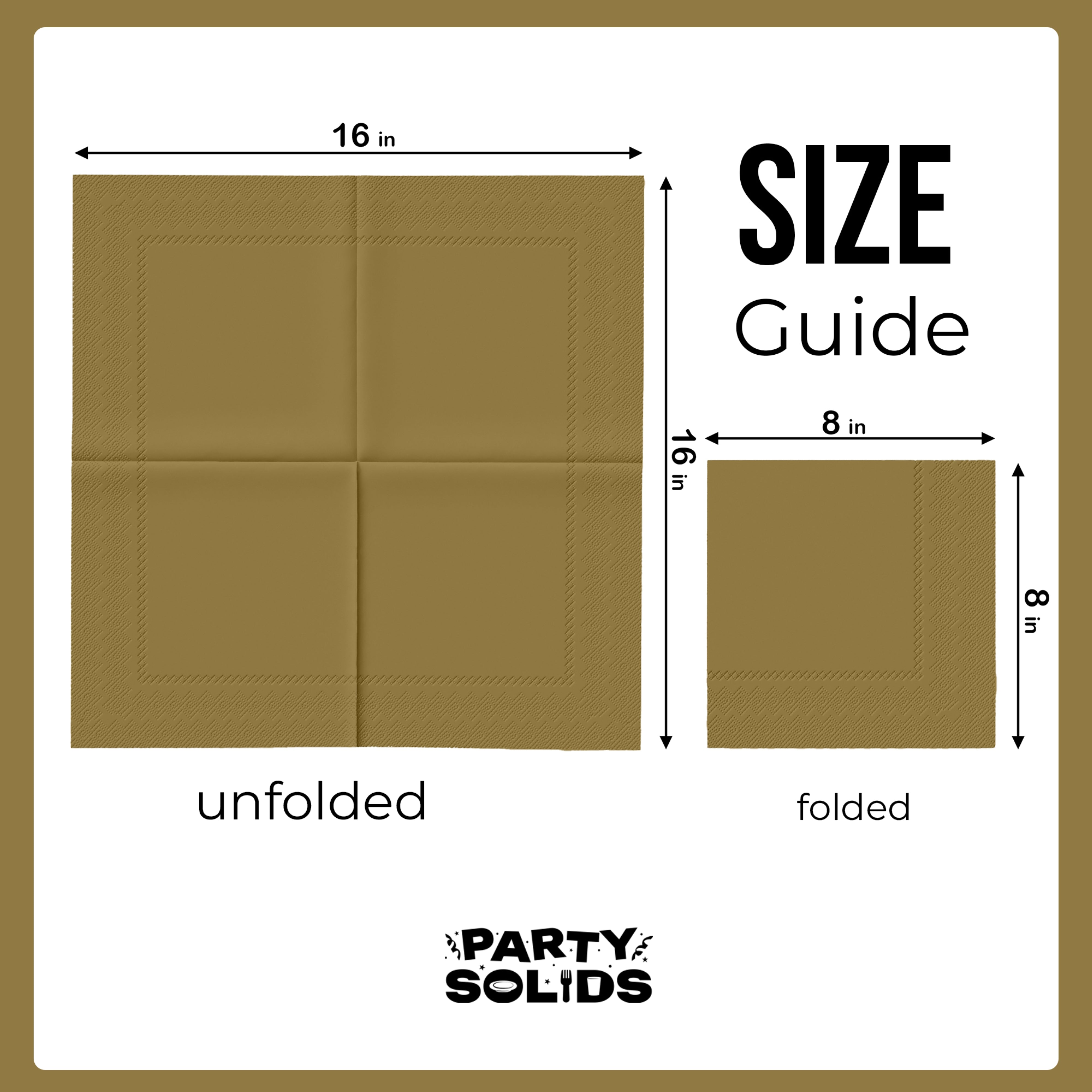 Gold Dinner Napkins - 50 Ct.