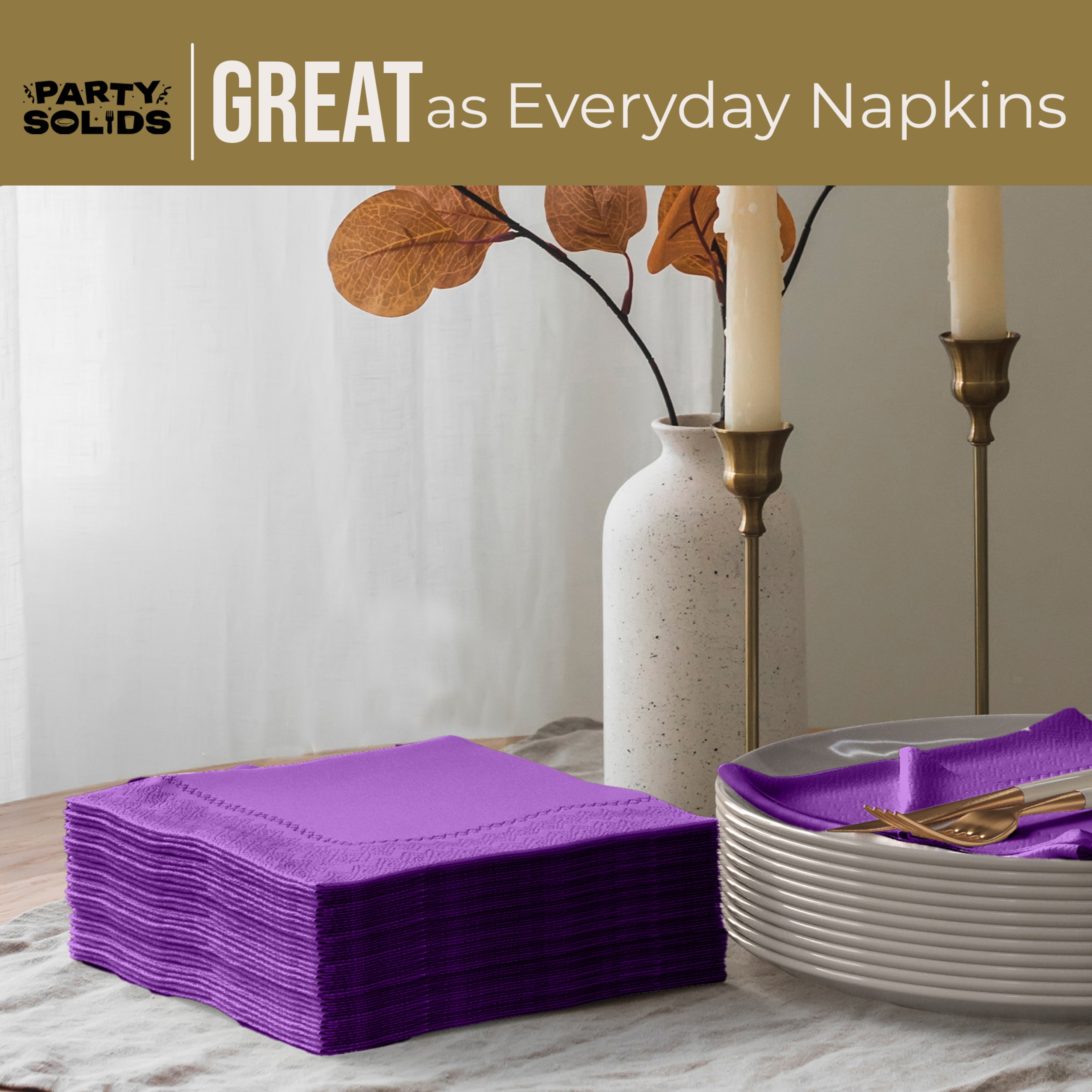 Purple Dinner Napkins - 50 Ct.