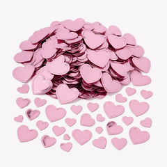 Pretty Pink Heart Confetti - Foil Decoration for Celebrations, 2.5 oz