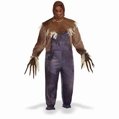 Men's Sinister Scarecrow Halloween Costume with Mask and Gloves