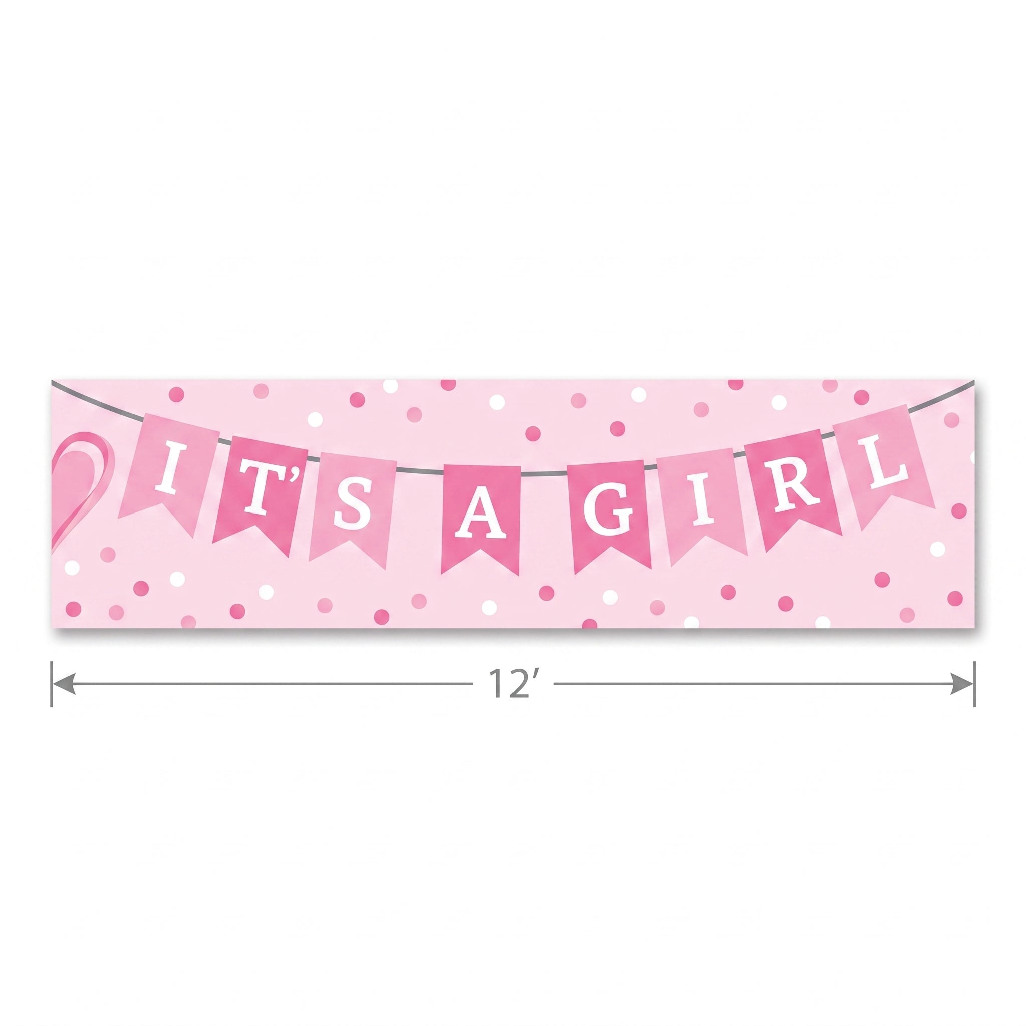 Lovely "It's a Girl" Baby Shower Banner