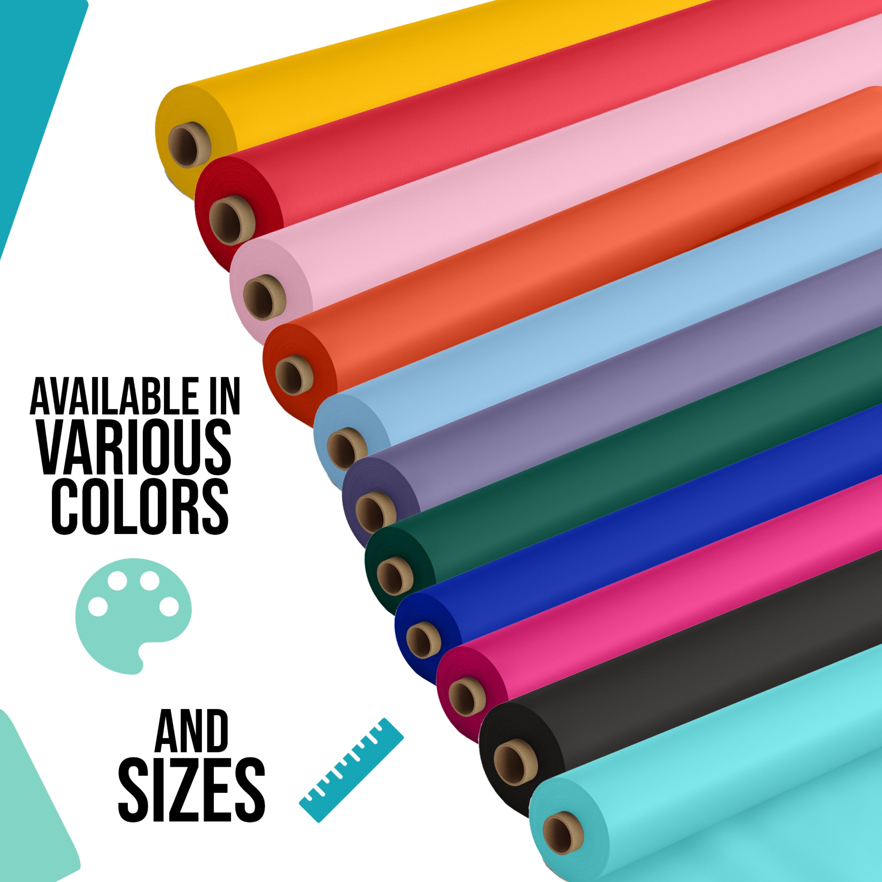 PMA - 40 In. x 100 Ft. Black Table Roll