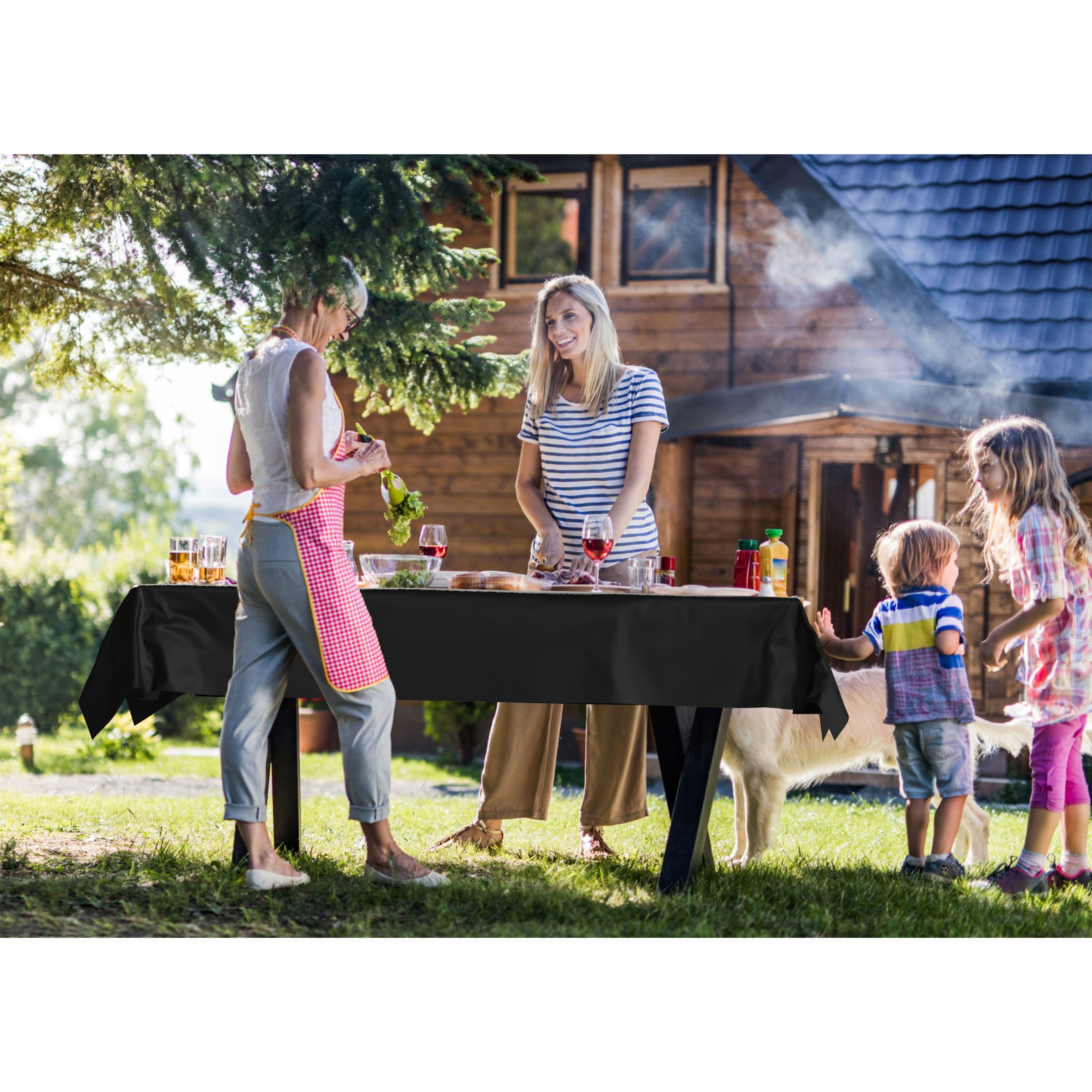 PMA - 40 In. x 600 Ft. Premium Black Table Roll