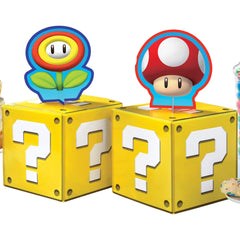 PMA - Super Mario Bros Question Block Table Centerpiece Kit, 4-Piece Set