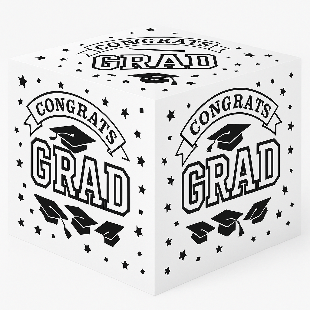 Graduation Card Holder Box - White, 12 Inches