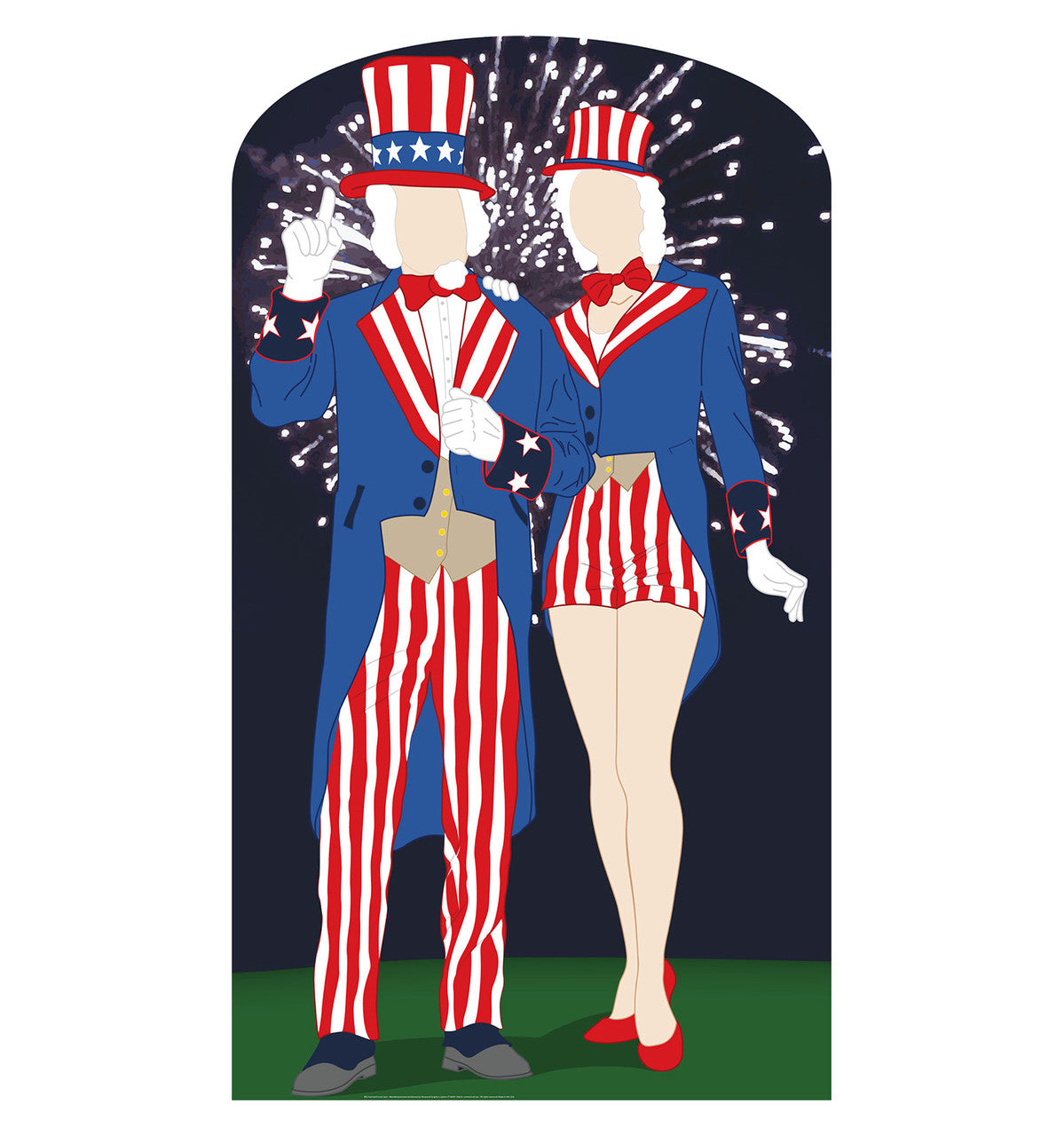 Aunt and Uncle Sam Standin
