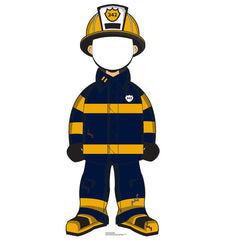 Cartoon Fireman Standin