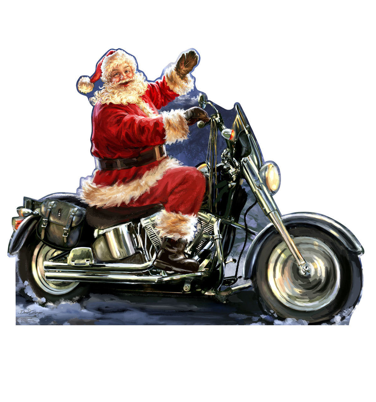 Santa Motorcycle (Dona Gelsinger Art)