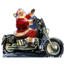Santa Motorcycle (Dona Gelsinger Art)