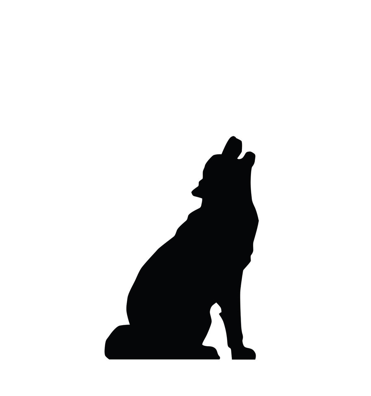 Howling Wolf Silhouette