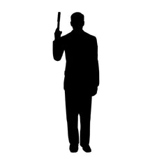 Secret Agent Spy With Gun Silhouette