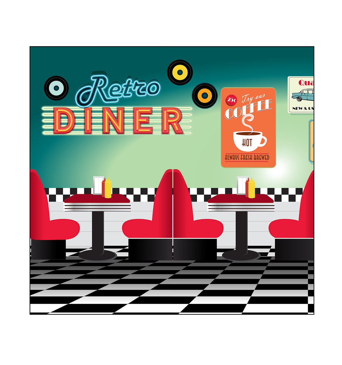 50's Backdrop Double Wide