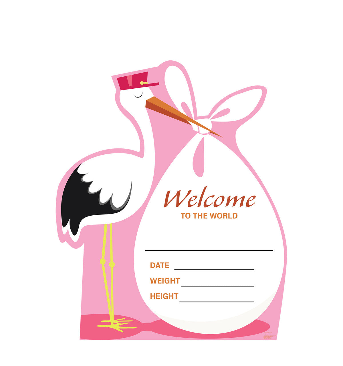 It's a Girl Stork Standee