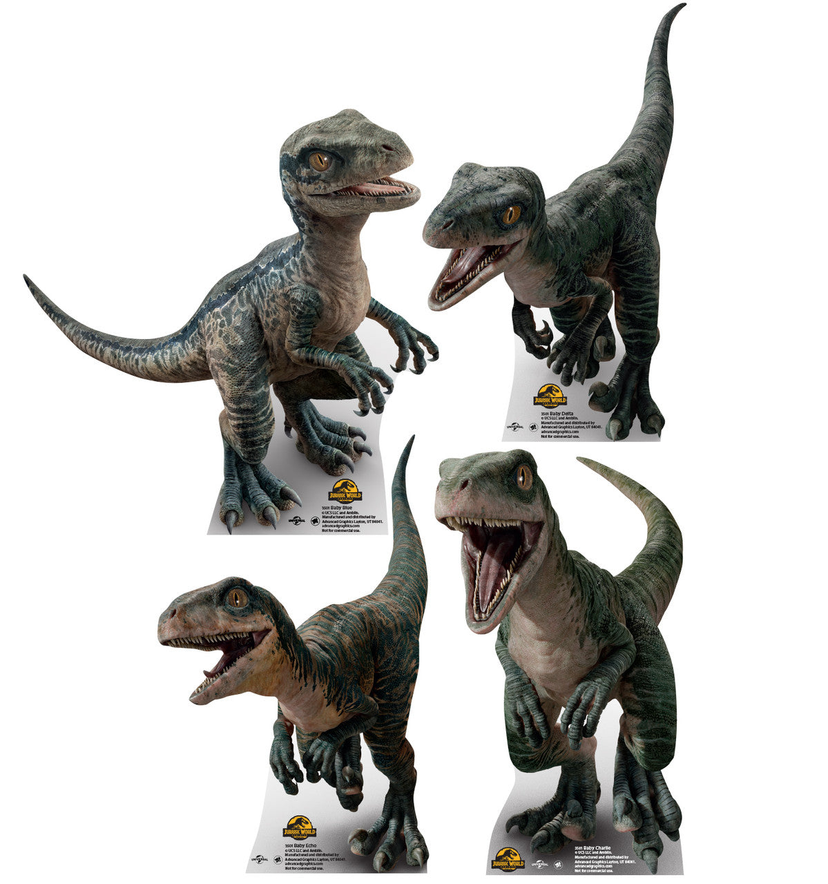 Baby's Blue, Charlie, Delta, Echo 4 Pack (Jurassic World)