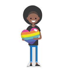 LGBT Female Cartoon Pride Standee