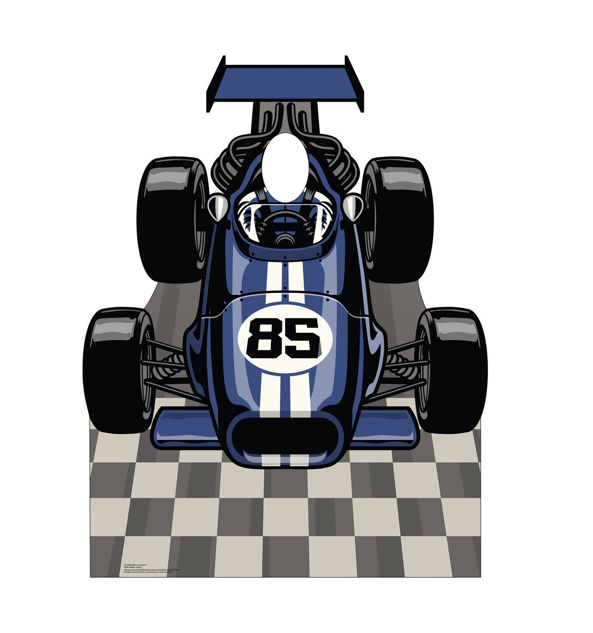 Blue Race Car Standin