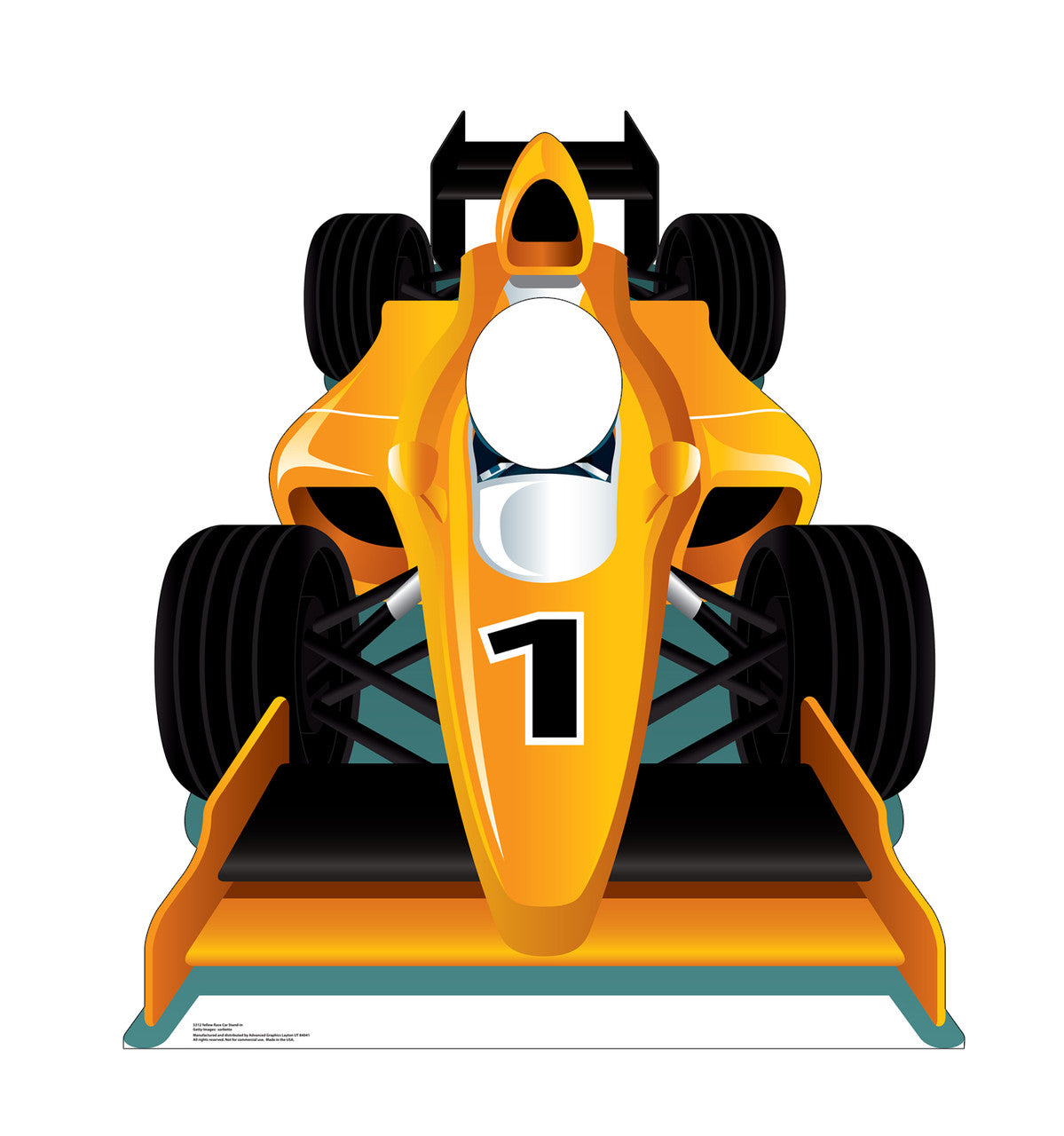 Yellow Race Car Standin