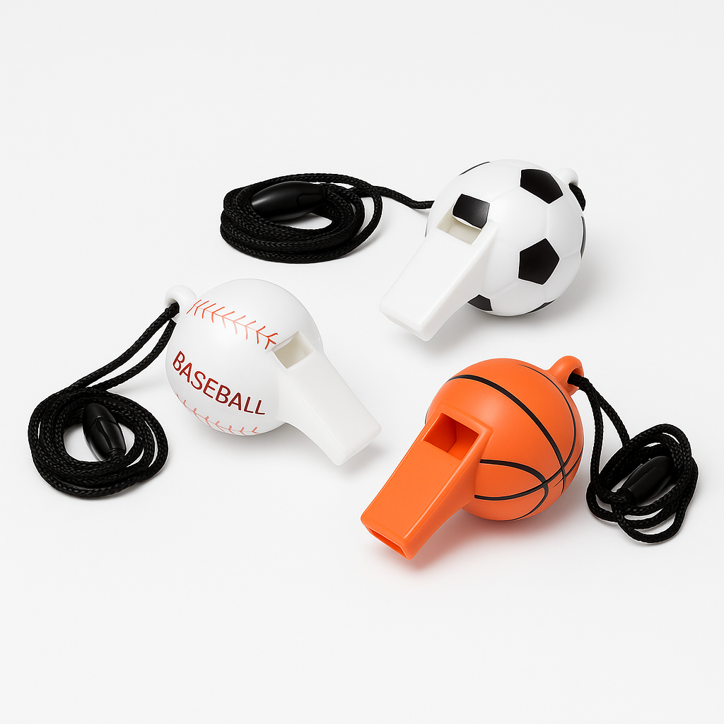 Sports Ball Whistle Favors - Mega Value Pack