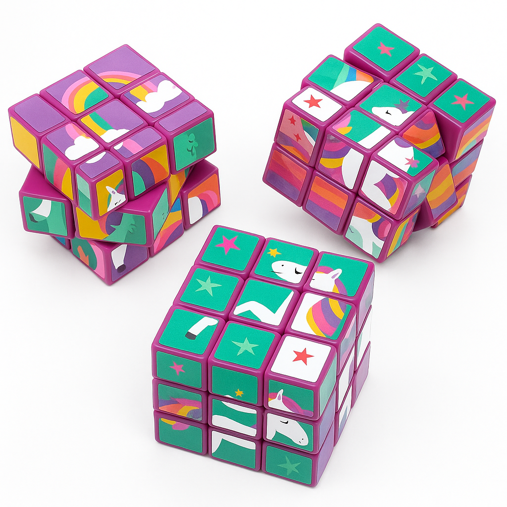 Enchanting Unicorn Puzzle Cube Favors - 12 Pack