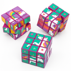 Enchanting Unicorn Puzzle Cube Favors - 12 Pack