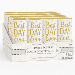 "Best Day Ever" Wedding Party Confetti Poppers