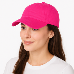 Bright Pink Baseball Cap - Team Spirit Headwear