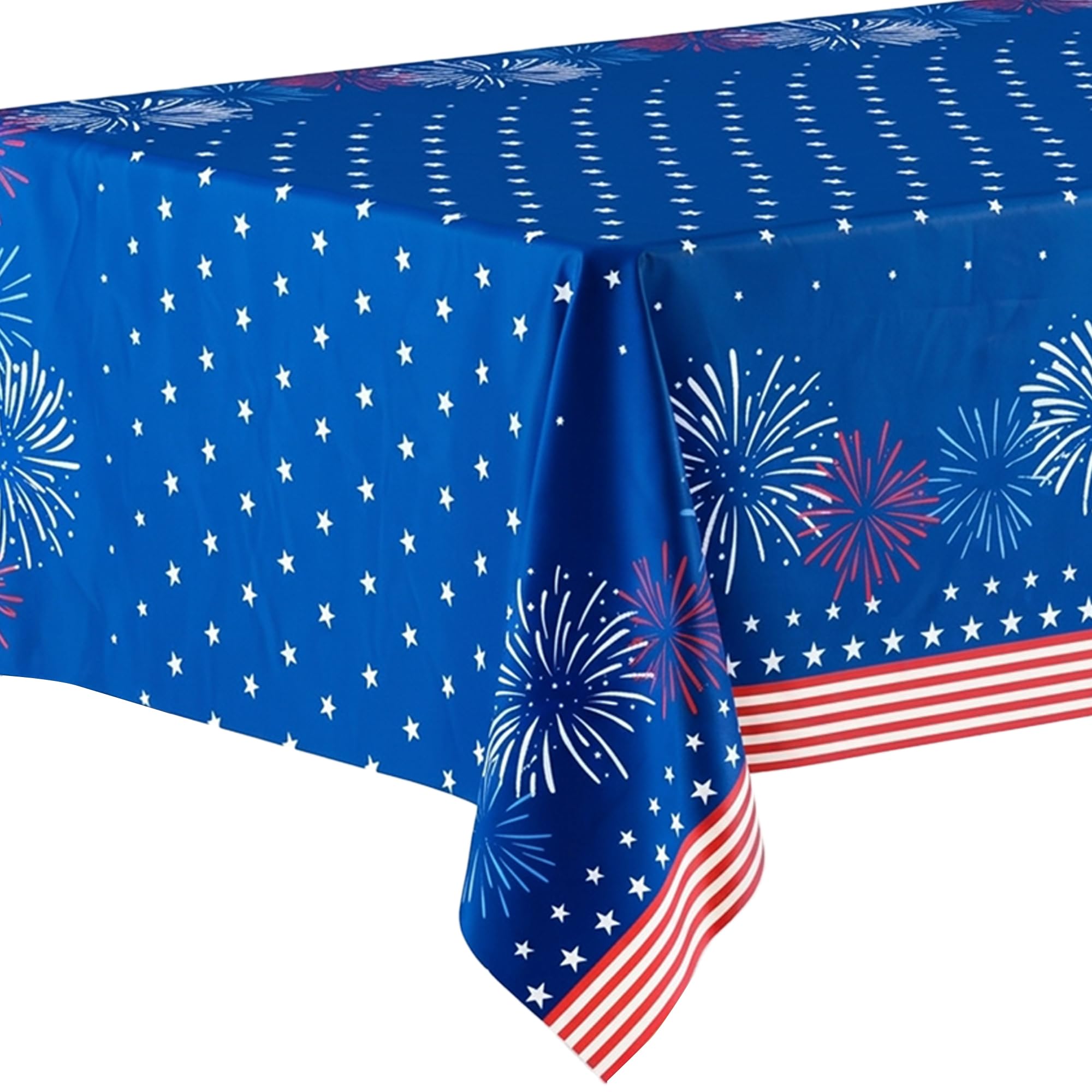 12 Pack Patriotic Starburst Table Cover | 54 in. x 108 in.