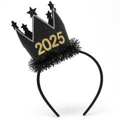 Sparkling 2025 New Year's Eve Crown Headband