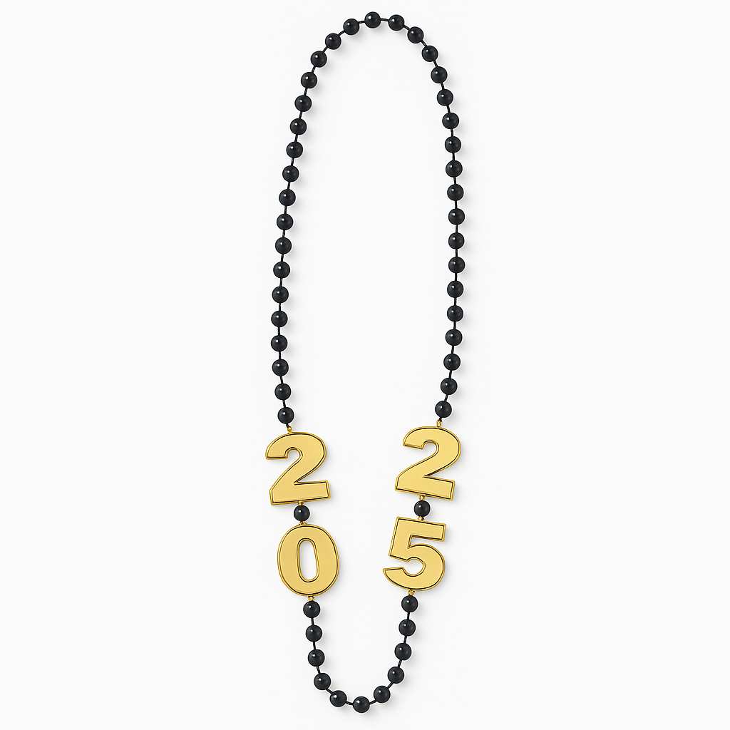 2025 New Year's Eve Celebration Bead Necklace