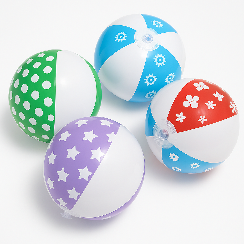 Mini Inflatable Beach Ball Value Pack - 24 Count, Multicolor