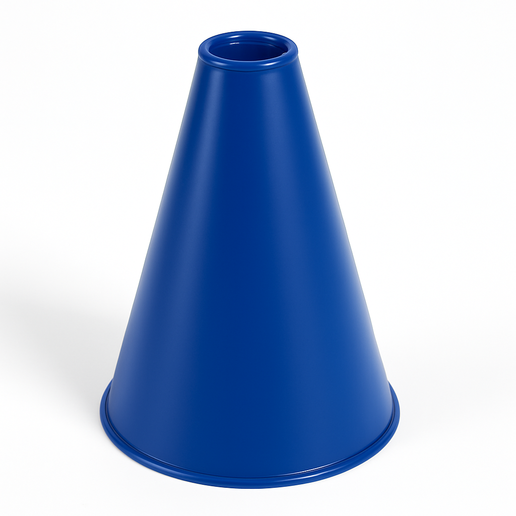 Royal Blue Team Spirit Megaphone - 8.25" x 6"
