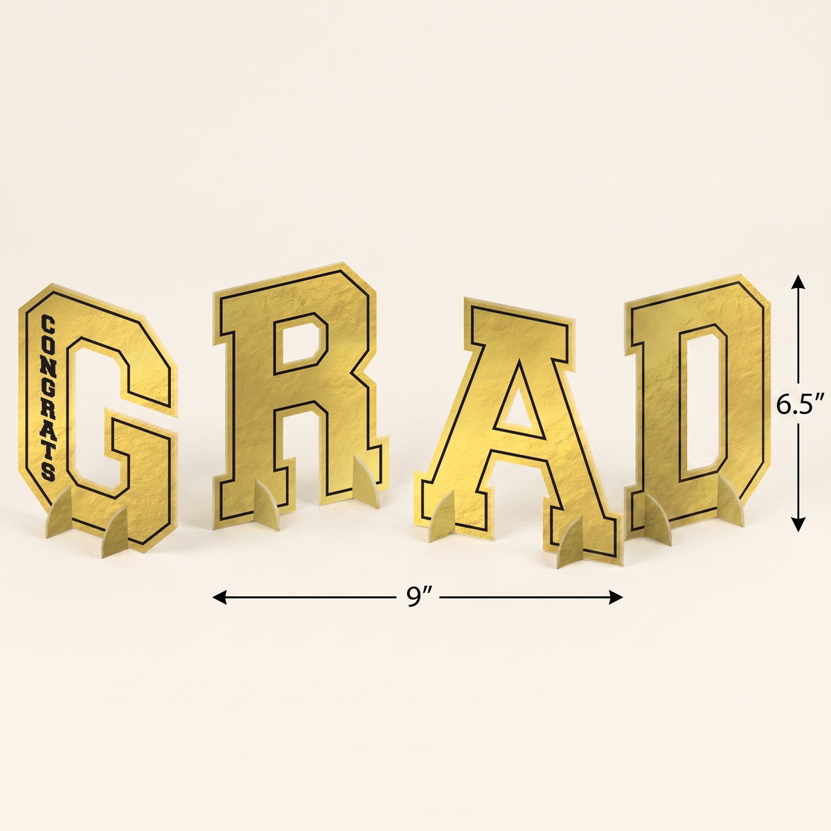 Gold Foil "Congrats Grad" Centerpiece Letter Pack