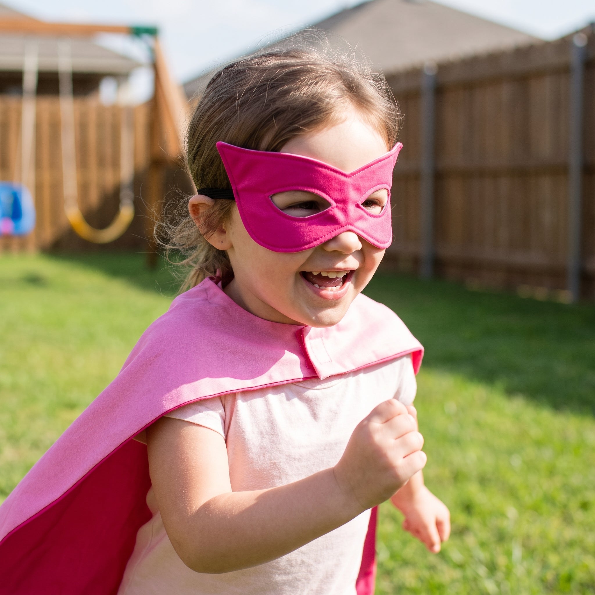 Bright Pink Superhero Domino Mask