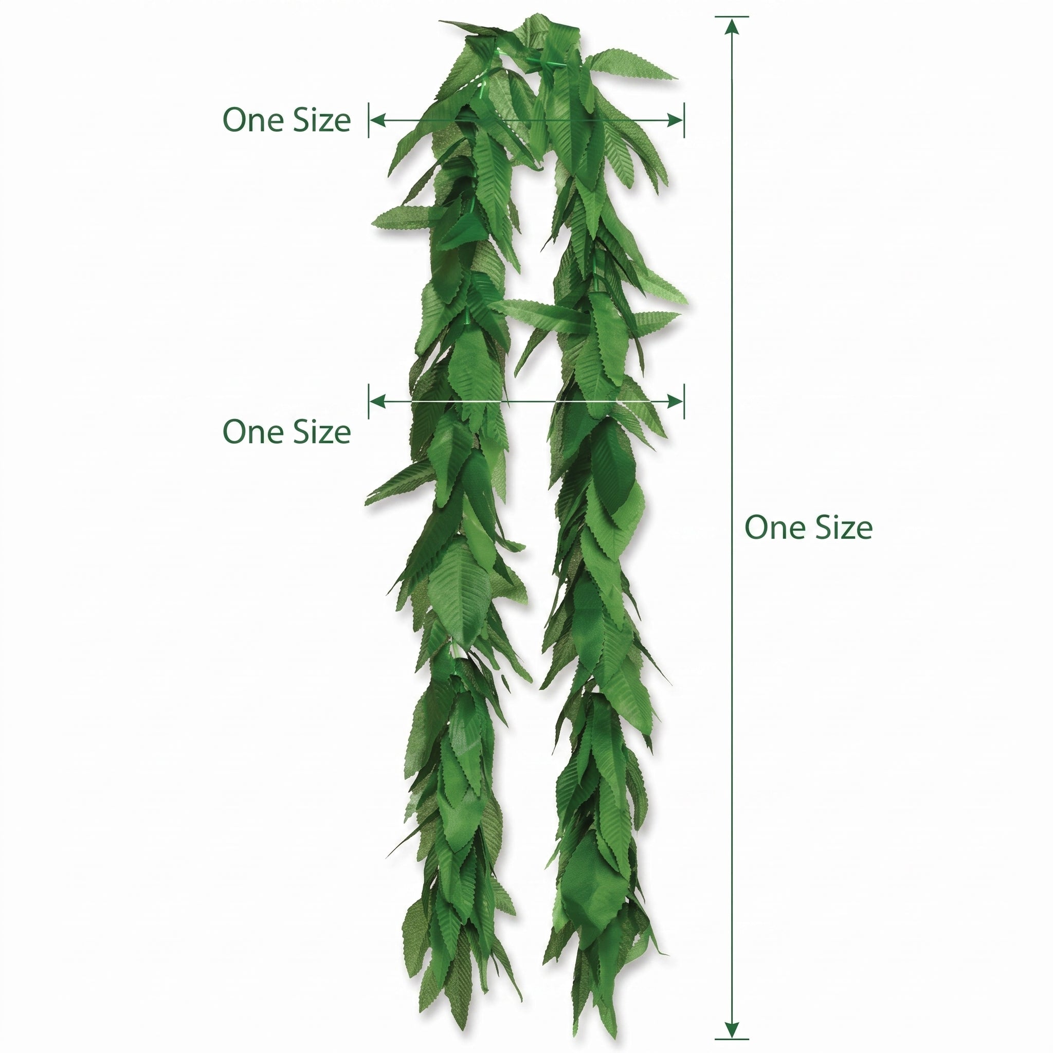 Green Leaf Lei Necklace for Summer Parties