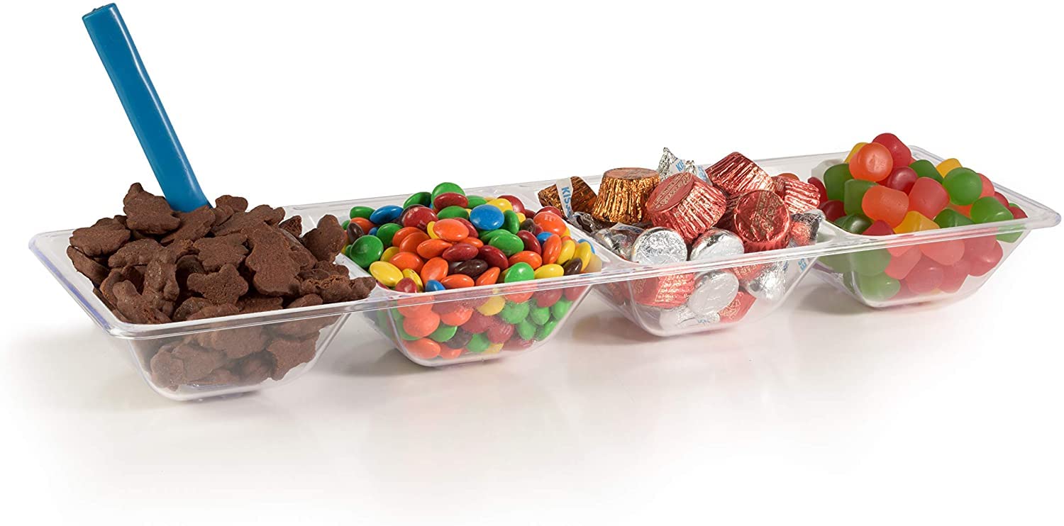 4 Compartment Tray | Clear